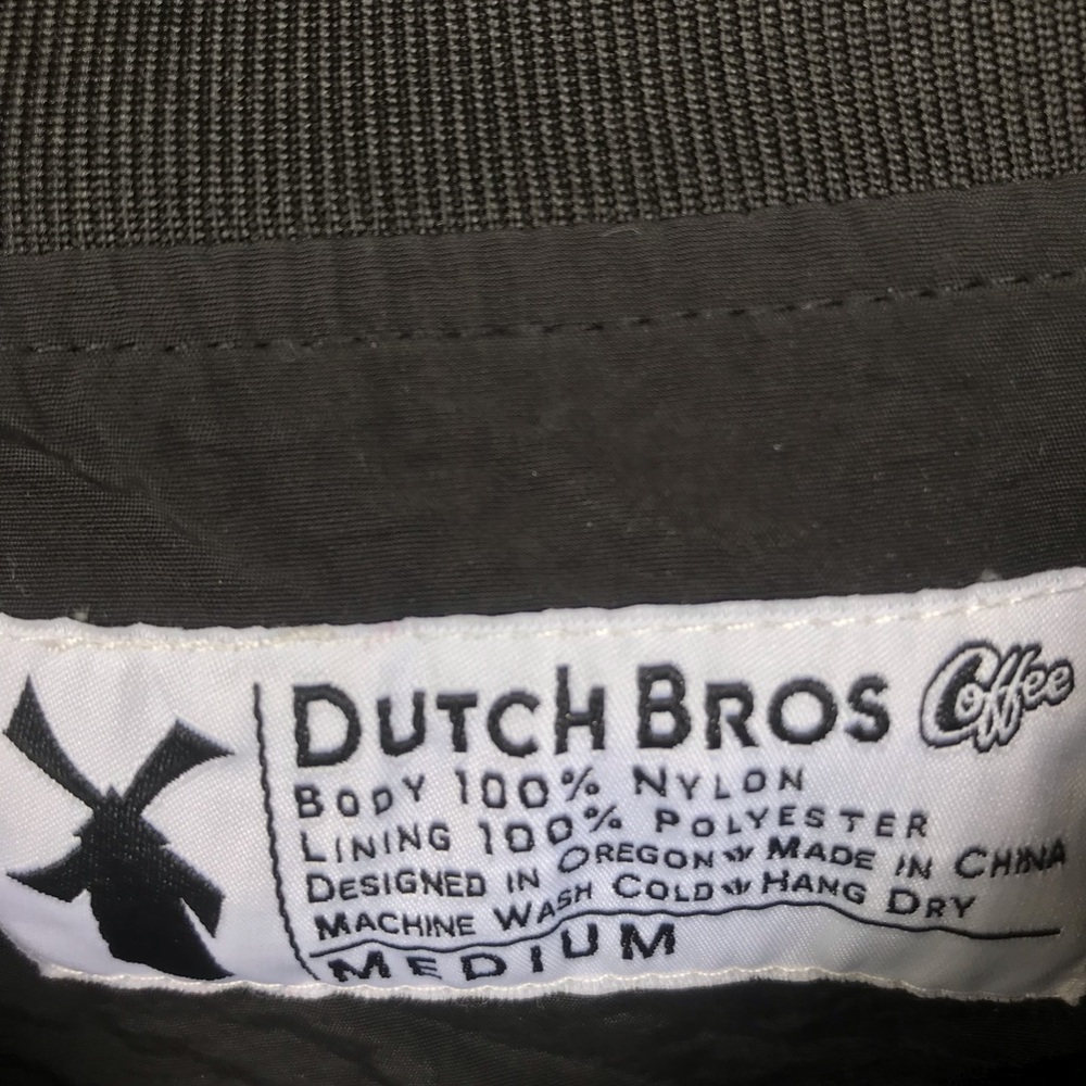 Rare dutch bros bomber jacket windbreaker